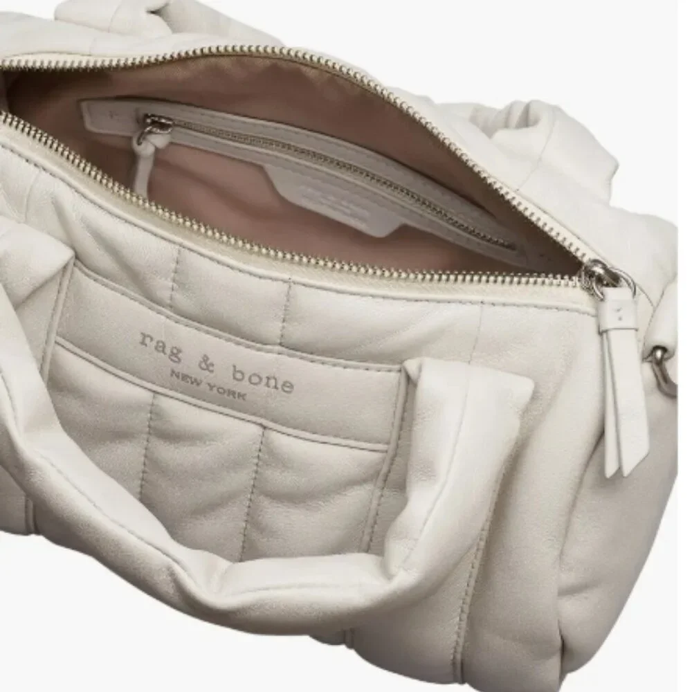 Cloud Mini Quilted Leather Duffle rag & bone Cream